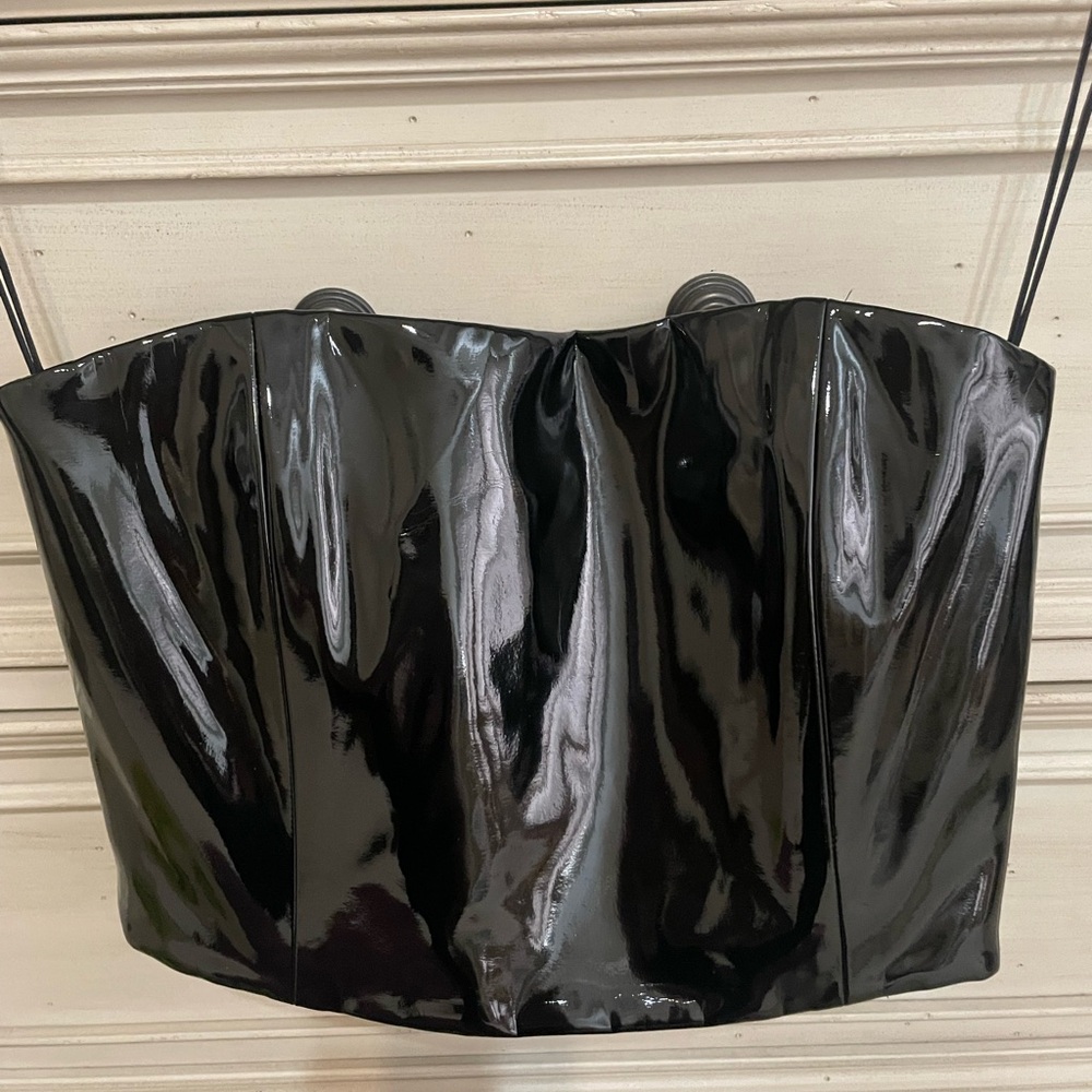 Black Latex Alice + Olivia tube top